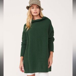 Free People Forest Green Cowl Sweater Tunic
